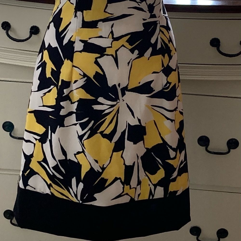 Ronnie Nicole Yellow black Dress Sz 6 - Picture 2 of 7